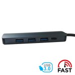 HUB 4 PUERTOS USB 3.0  HIGH SPEED ALUMINIO ETOUCH® 161677